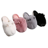 Fuzzy Faux Fur Bunny Soft Home Indoor Floor Slippers