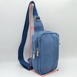 Multi-Zipper Sling Bag with Adjustable Crossbody Strap
