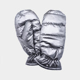 Women's Shiny Puffer Mitten Gloves