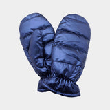 Women's Shiny Puffer Mitten Gloves