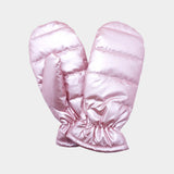 Women's Shiny Puffer Mitten Gloves