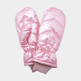 Women's Shiny Puffer Mitten Chic Gloves