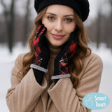 Plaid Pattern Smart Touch Gloves
