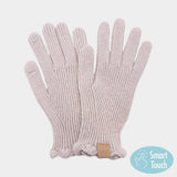 Ribbed Knit Smart Touch Gloves