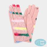 Multi Color Yarn Pattern Smart Touch Gloves