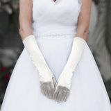 Women's Medium Satin Wedding Gloves