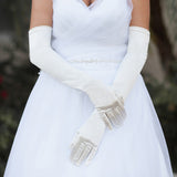 Women's Dressy Satin Long Wedding Gloves
