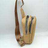 Minimalist Utility Sling Bag with Dual Zipper Compartments