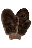 C.C Women's Faux Fur Pop Top Mittens Gloves Shepherd Lining