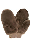 C.C Women's Faux Fur Pop Top Mittens Gloves Shepherd Lining