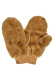 C.C Women's Faux Fur Pop Top Mittens Gloves Shepherd Lining