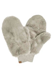 C.C Women's Faux Fur Pop Top Mittens Gloves Shepherd Lining