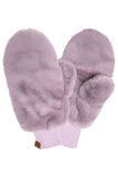 C.C Women's Faux Fur Pop Top Mittens Gloves Shepherd Lining