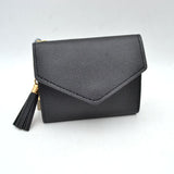 Envelope Flap Compact Wallet with Tassel Charm