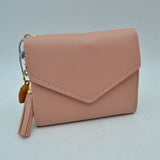 Envelope Flap Compact Wallet with Tassel Charm
