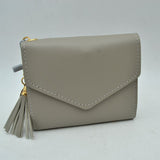 Envelope Flap Compact Wallet with Tassel Charm