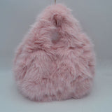 Fluffy Shaggy Plush Handbag with Integrated Top Handle