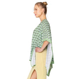 Geometric Pattern Print Ruana Poncho