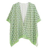 Geometric Pattern Print Ruana Poncho