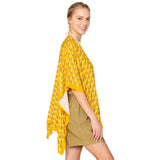 Geometric Pattern Print Ruana Poncho