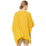 Geometric Pattern Print Ruana Poncho