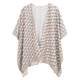 Geometric Pattern Print Ruana Poncho