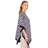 Geometric Pattern Print Ruana Poncho