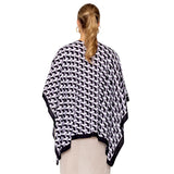 Geometric Pattern Print Ruana Poncho
