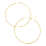 14K Gold-Filled Metal Hoop Pin Catch Earrings