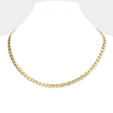 16 INCH, 5mm Stainless Steel Cuban Chain Necklace