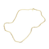 18 INCH, 4mm Stainless Steel Diamond Cut Cuban Chain Necklace
