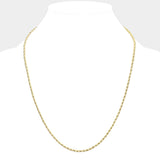 24 INCH, 3mm Stainless Steel Rope Chain Necklace