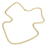 6 Diamond Cut Stainless Steel 18 Inch 4mm Cuban Chain Necklace