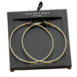 Secret Box Textured Gold Dipped Hoop Earrings