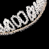 Bicone Beaded Bun Wrap Headpiece Necklace