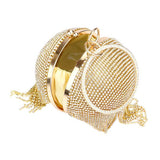 Bling Round Ball Fringe Evening Tote Crossbody Bag