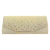 Bling Solid Rectangle Evening Clutch Crossbody Bag