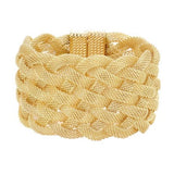 Braided Metal Mesh Detail Magnetic Bracelet