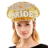BRIDE Message Accented Sequin Bling Hat