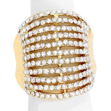Wide Rhinestone Stretch Ring