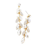 Crystal Marquise Cluster Drop Evening Earrings