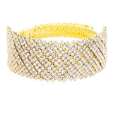 Crystal Rhinestone Adjustable Evening Bracelet