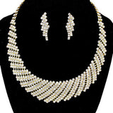 Crystal Rhinestone Round Collar Necklace