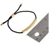 Gold Dipped BEST SISTER Pointed Rope Pull Tie Bracelet