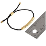 Gold Dipped Bridesmaid Bar Pointed Rope Pull Tie Bracelet