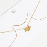 Gold Dipped Knotted Heart Pendant Necklace