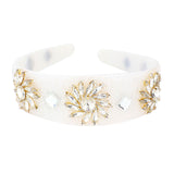 Floral Stone Embellished Textured Headband