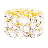 Glass Crystal Stretch Evening Bracelet