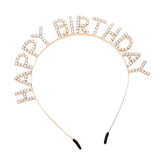 Happy Birthday Crystal Rhinestone Headband