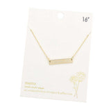 Mama Message Metal Rectangle Pendant Necklace